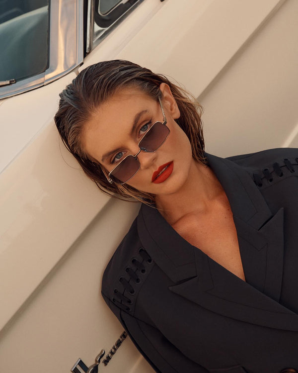 X Jordan Simek / Mile High / Silver Metal & Blue Lens - Shade Files